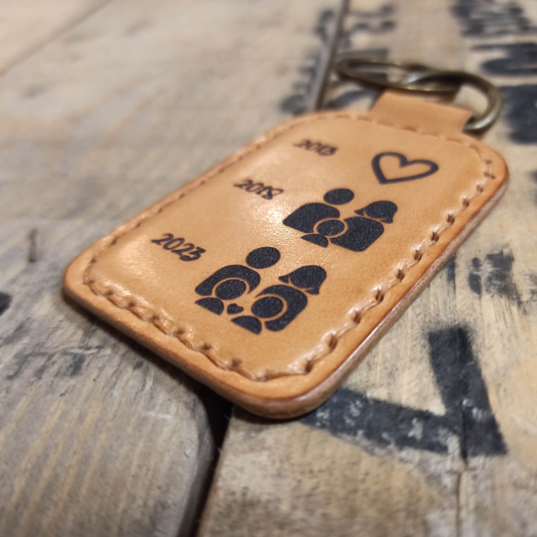 Δερμάτινο μπρελόκ κλειδιών FAMILY