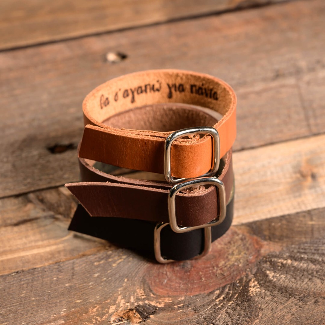 ΤΗΕΝΑ - Μίνιμαλ δερμάτινο βραχιόλι σε διάφορα χρώμτα